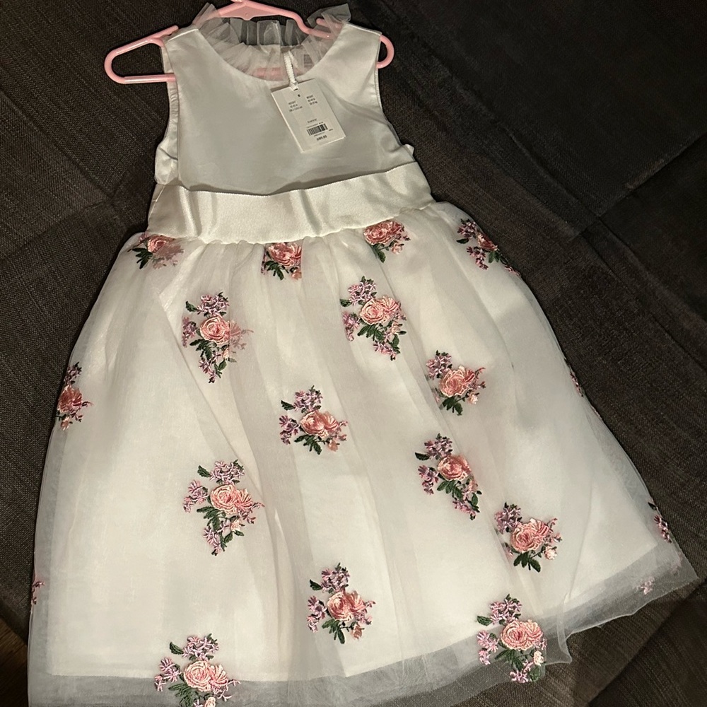 Janie & Jack Special Occassion Lace & Embroidered Dress